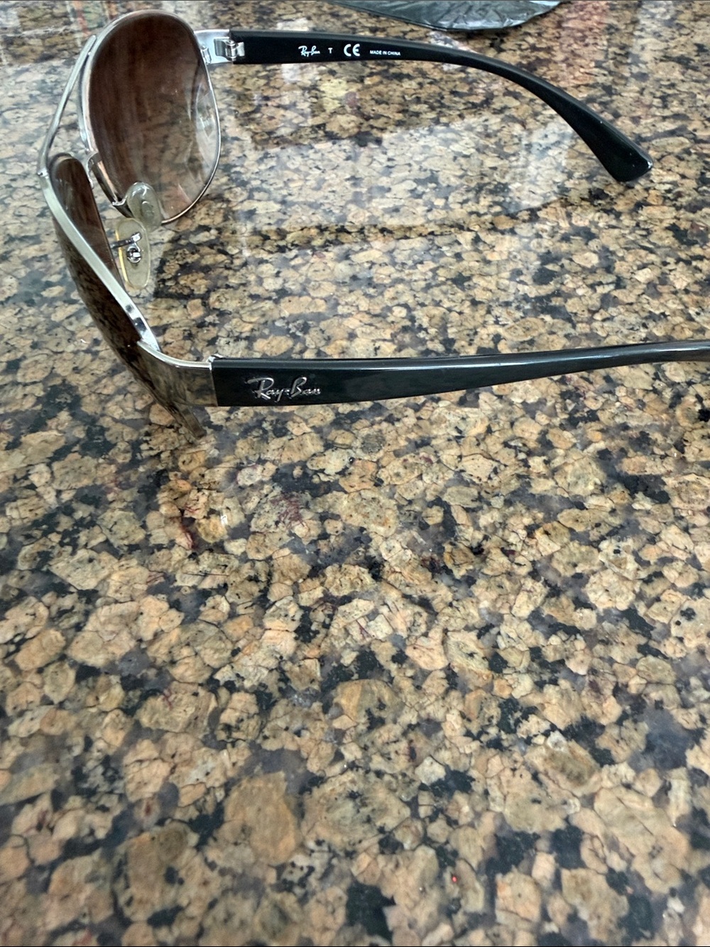 Ray-Ban Silver Frame Brown Lens Aviator Sunglasses - Picture 7 of 7